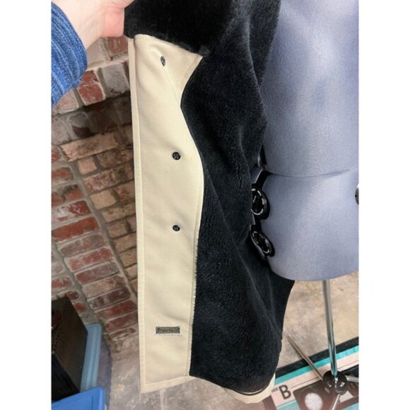 trench coat Faux fur collar Vintage 70s - Picture 11 of 12